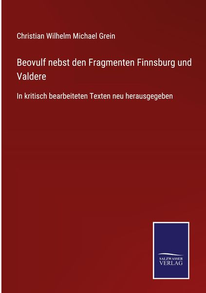 Produktbild: Beovulf nebst den Fragmenten Finnsburg und Valdere