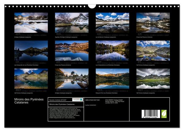 Produktbild: Miroirs des Pyr&eacute;n&eacute;es Catalanes (Calendrier mural 2026 DIN A3 vertical), CALVENDO calendrier mensuel