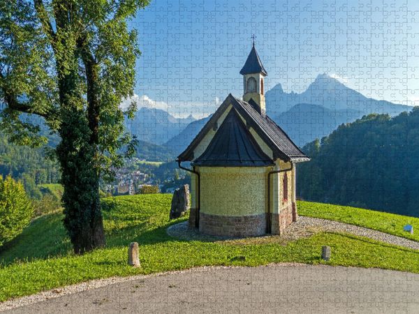 Produktbild: CALVENDO Puzzle Kirchleit'n-Kapelle, Berchtesgaden | 1000 Teile Lege-Gr&ouml;&szlig;e 64x48cm Foto-Puzzle f&uuml;r gl&uuml;ckliche Stunden