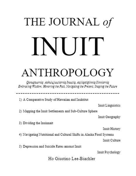 Produktbild: The Journal of Inuit Anthropology