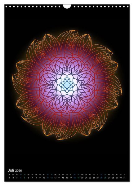 Produktbild: Mandala-Kalender 2026 (Wandkalender 2026 DIN A3 hoch), CALVENDO Monatskalender