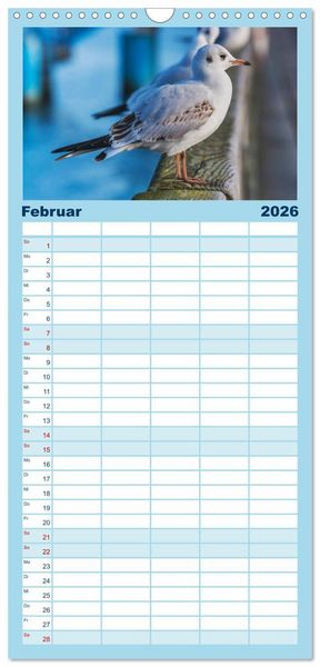Produktbild: Familienplaner 2026 - Ostseebad Binz &ndash; Zeit f&uuml;r Erholung mit 5 Spalten (Wandkalender, 21 x 45 cm) CALVENDO