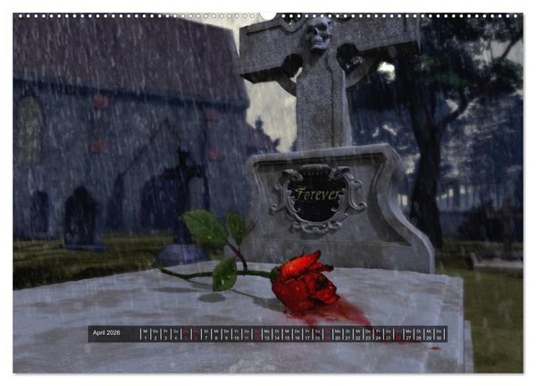 Produktbild: Welten der Nacht &ndash; Gothic und Dark Art (Wandkalender 2026 DIN A2 quer), CALVENDO Monatskalender