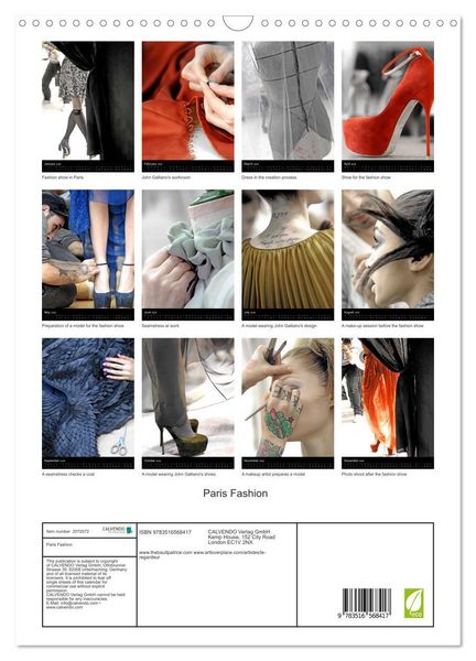 Produktbild: Paris Fashion (Wall Calendar 2026 DIN A3 portrait), CALVENDO 12 Month Wall Calendar