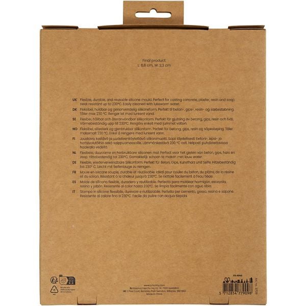 Produktbild: Creativ Company Silikonform, Rund mit Blumenmuster, L 6,8 cm, B 2,3 cm, 4 Stk