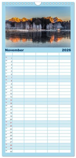 Produktbild: Familienplaner 2026 - Der Wilde Kaiser, das Kletterparadies bei Kitzb&uuml;hel mit 5 Spalten (Wandkalender, 21 x 45 cm) CALVENDO