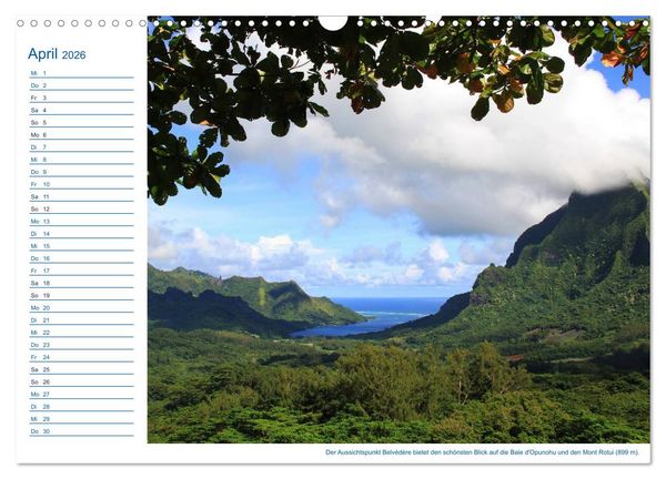 Produktbild: S&uuml;dsee-Insel Mo'orea (Wandkalender 2026 DIN A3 quer), CALVENDO Monatskalender