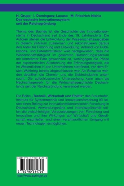 Produktbild: Das deutsche Innovationssystem seit der Reichsgr&uuml;ndung