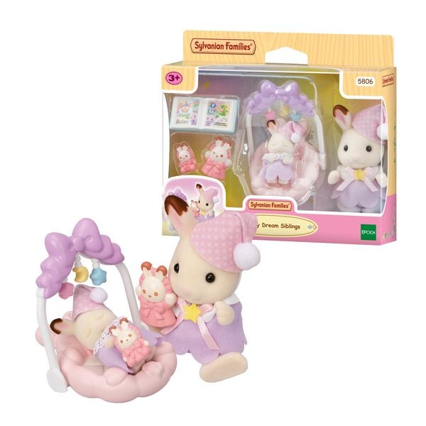 Sylvanian Families 5806 - Sleepy Dream Siblings, Schokoladenhasen Träumsüß Set, Spielset