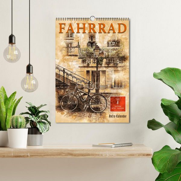 Produktbild: Fahrrad - Retro-Kalender (Wandkalender 2026 DIN A3 hoch), CALVENDO Monatskalender