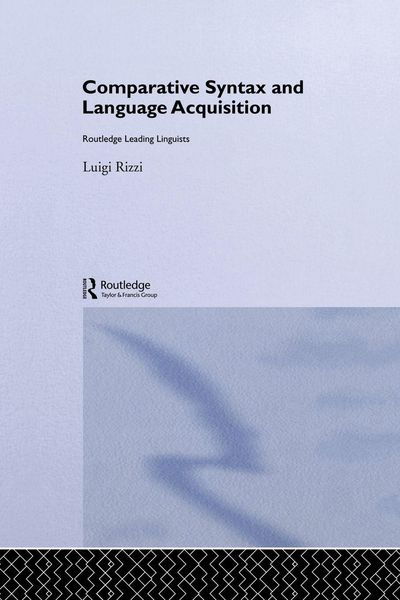 Produktbild: Comparative Syntax and Language Acquisition