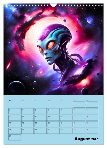 Produktbild: Galaktische Begegnungen (Wandkalender 2026 DIN A3 hoch), CALVENDO Monatskalender