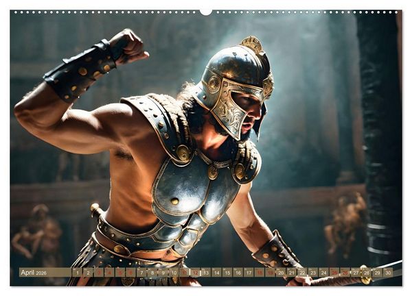 Produktbild: Gladiatoren - ein Leben f&uuml;r den Kampf (Wandkalender 2026 DIN A2 quer), CALVENDO Monatskalender