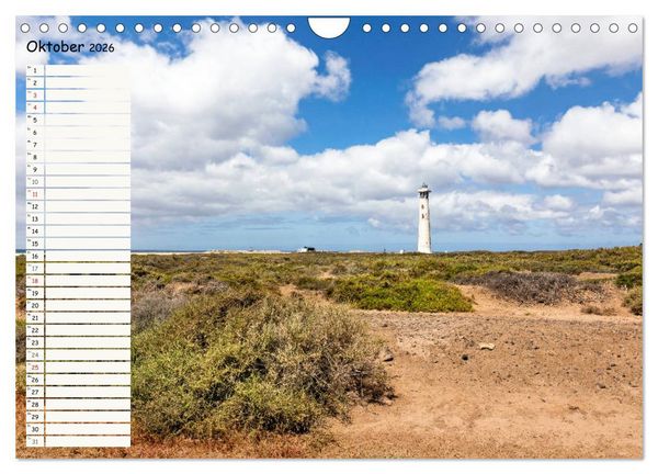 Produktbild: FUERTEVENTURA Geburtstagskalender mit Planerfunktion (Wandkalender 2026 DIN A4 quer), CALVENDO Monatskalender