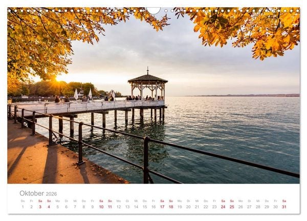 Produktbild: BODENSEE Drei L&auml;nder - ein See (Wandkalender 2026 DIN A3 quer), CALVENDO Monatskalender