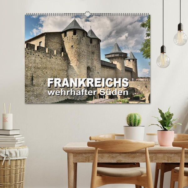 Produktbild: Frankreichs wehrhafter S&uuml;den - Festungen und Wehranlagen im Languedoc-Roussillon (Wandkalender 2026 DIN A2 quer), CALVENDO Monatskalender
