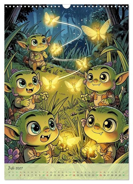 Produktbild: Lustige Koboldmakis - Comic (Wandkalender 2027 DIN A3 hoch), CALVENDO Monatskalender