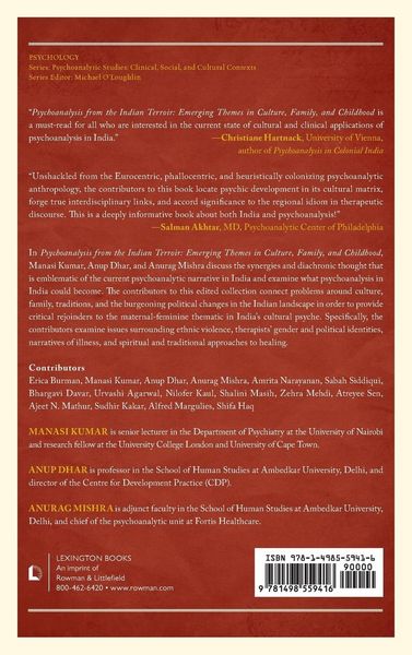 Produktbild: Psychoanalysis from the Indian Terroir