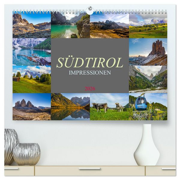 Produktbild: S&uuml;dtirol Impressionen (hochwertiger Premium Wandkalender 2026 DIN A2 quer), Kunstdruck in Hochglanz