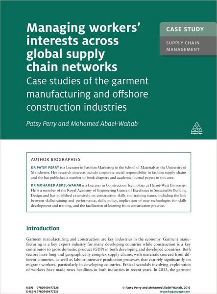 Produktbild: Case Study: Managing Workers' Interests Across Global Supply Chains Networks