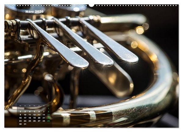 Produktbild: Das Horn, ein herrliches Instrument (hochwertiger Premium Wandkalender 2026 DIN A2 quer), Kunstdruck in Hochglanz