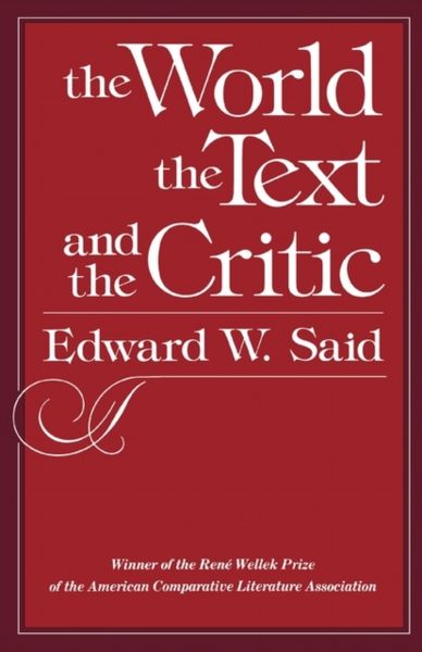 Produktbild: Said, E: World, the Text, and the Critic