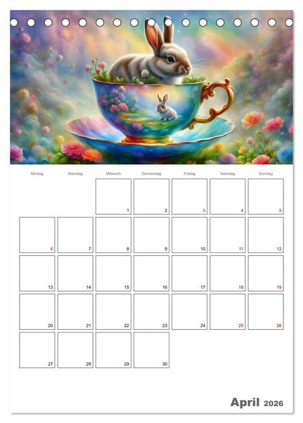 Produktbild: Tierische Kaffee Gesellschaft (Tischkalender 2026 DIN A5 hoch), CALVENDO Monatskalender