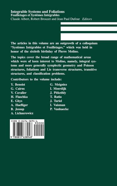 Produktbild: Integrable Systems and Foliations
