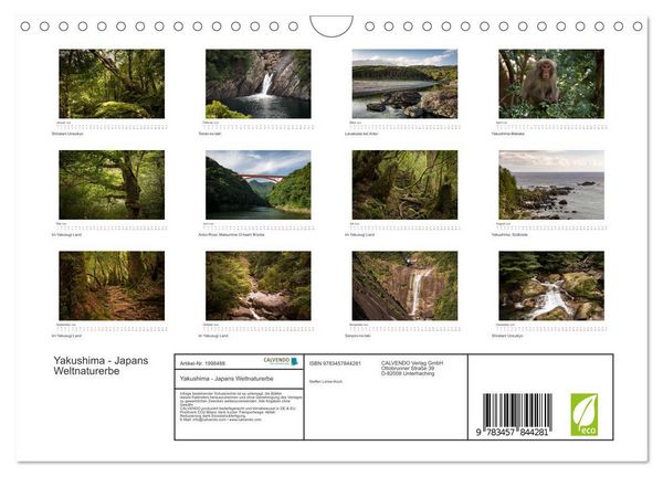 Produktbild: Yakushima - Japans Weltnaturerbe (Wandkalender 2026 DIN A4 quer), CALVENDO Monatskalender