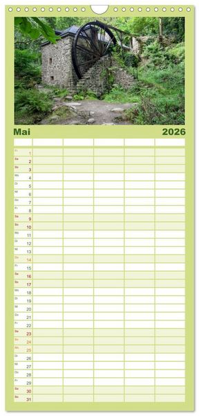 Produktbild: Familienplaner 2026 - Sehnsucht Bretagne mit 5 Spalten (Wandkalender, 21 x 45 cm) CALVENDO