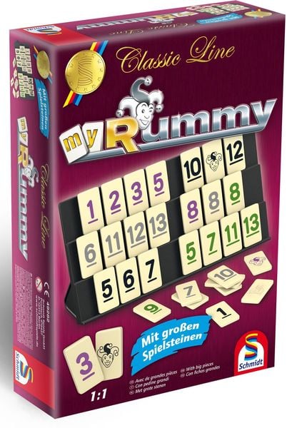 Schmidt Spiele - Classic Line, MyRummy, mit großen Spielfiguren