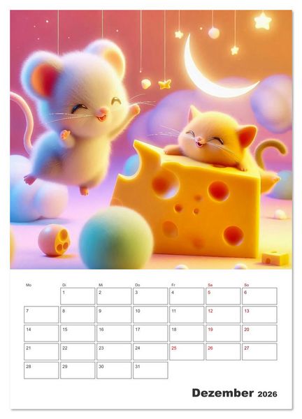 Produktbild: Kunterbunte Kindertr&auml;ume (Wandkalender 2026 DIN A4 hoch), CALVENDO Monatskalender