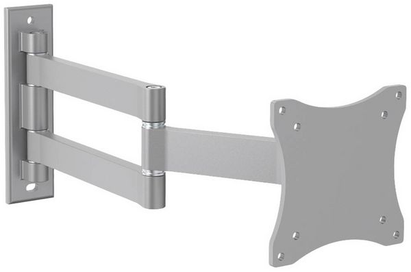 Produktbild: Neomounts FPMA-W830 Monitor-Wandhalterung 1 Display(s) 25,4 cm (10") - 68,6 cm (27") Silber Neigbar, Schwenkbar, Ausziehbar
