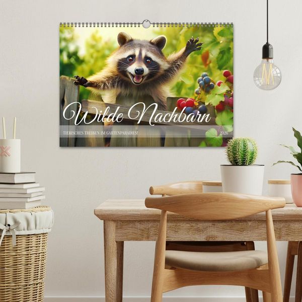 Produktbild: Wilde Nachbarn - Tierisches Treiben im Gartenparadies! (Wandkalender 2026 DIN A3 quer), CALVENDO Monatskalender