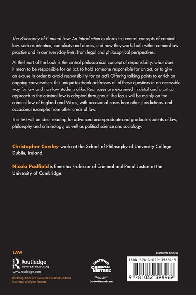 Produktbild: The Philosophy of Criminal Law