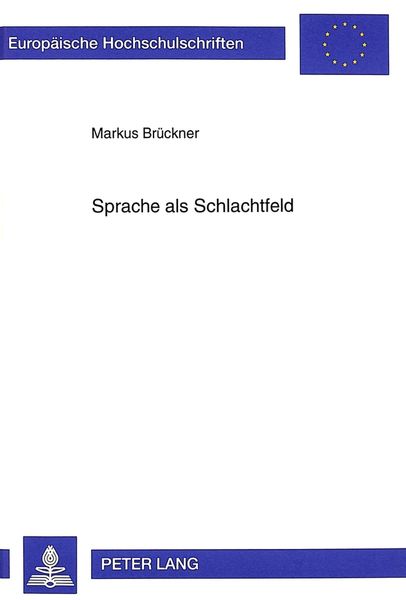 Produktbild: Sprache als Schlachtfeld