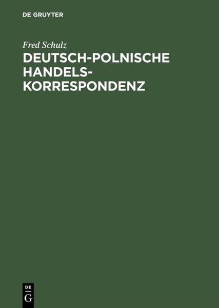 Produktbild: Deutsch-polnische Handelskorrespondenz