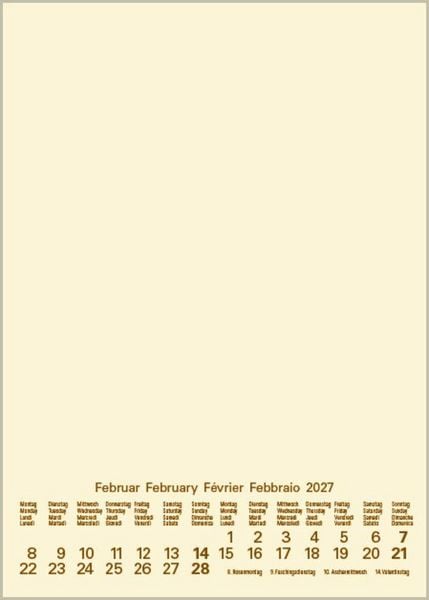 Produktbild: Foto-Malen-Basteln Bastelkalender A5 chamois 2027