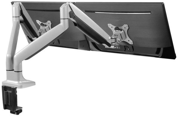 Produktbild: SpeaKa Professional Monitorhalterung SP-MM-930 2 Display(s) 33,0 cm (13") - 81,3 cm (32") Silber Schwenkbar, Neigbar, H&ouml;henverstellbar, Rotierbar