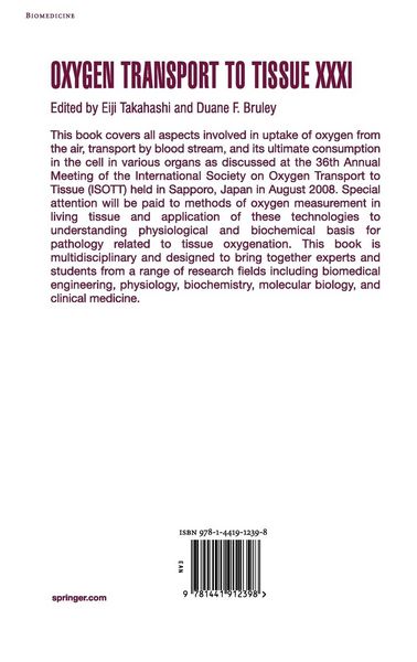 Produktbild: Oxygen Transport to Tissue XXXI