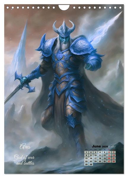 Produktbild: Gods of Greek mythology (Wall Calendar 2026 DIN A4 portrait), CALVENDO 12 Month Wall Calendar