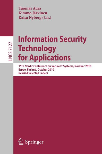 Produktbild: Information Security Technology for Applications