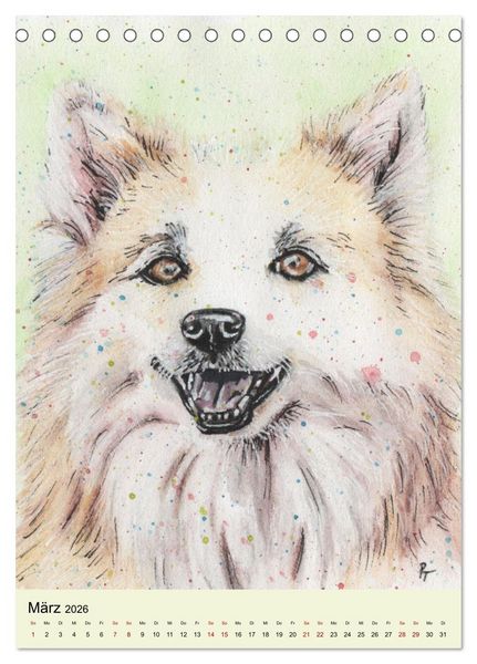 Produktbild: Hundeportr&auml;ts - Aquarellzeichnungen von Pia Tasche (Tischkalender 2026 DIN A5 hoch), CALVENDO Monatskalender