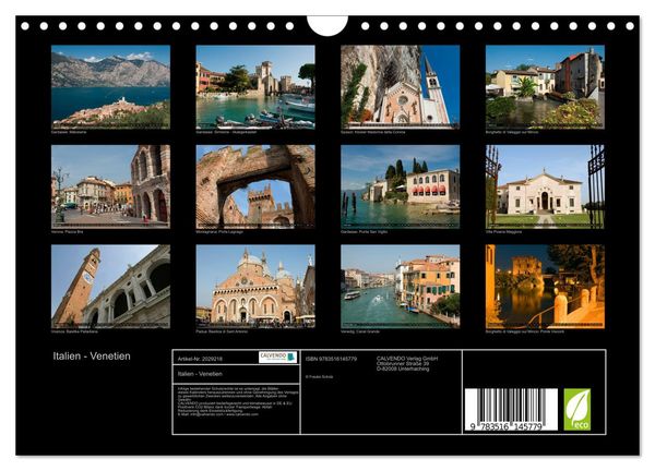 Produktbild: Italien - Venetien (Wandkalender 2026 DIN A4 quer), CALVENDO Monatskalender