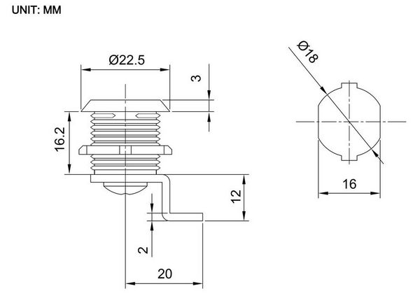 Produktbild: Sygonix SY-7065780 Hebelschloss Chrom