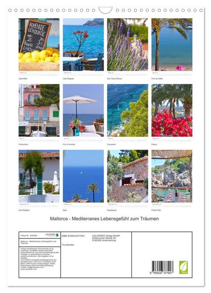 Produktbild: Mallorca - Mediterranes Lebensgef&uuml;hl zum Tr&auml;umen (Wandkalender 2026 DIN A3 hoch), CALVENDO Monatskalender