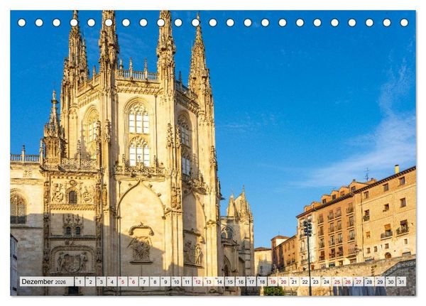 Produktbild: Ein Spaziergang durch Burgos (Tischkalender 2026 DIN A5 quer), CALVENDO Monatskalender