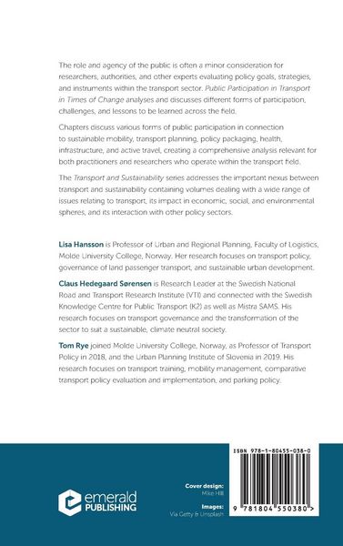 Produktbild: Public Participation in Transport in Times of Change