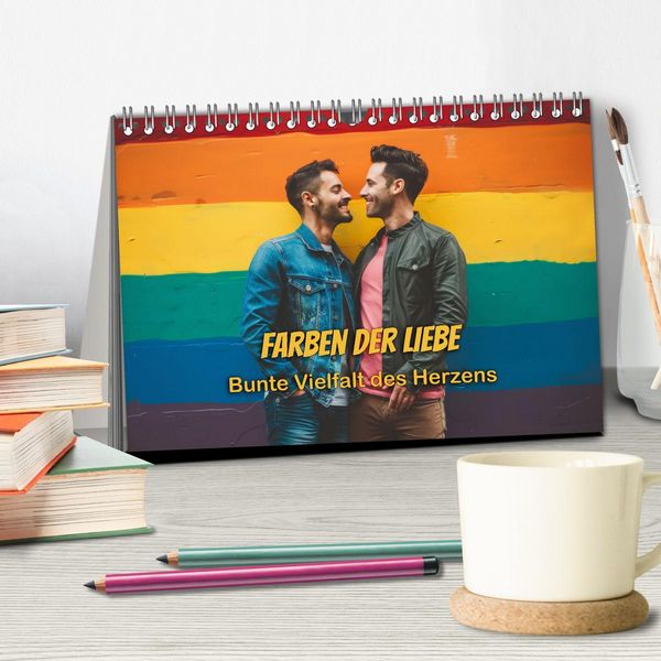 Produktbild: Farben der Liebe: Bunte Vielfalt des Herzens (Tischkalender 2026 DIN A5 quer), CALVENDO Monatskalender