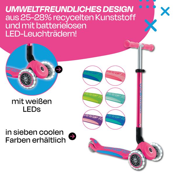 Produktbild: GLOBBER PRIMO FOLDABLE PLUS LIGHTS pink-